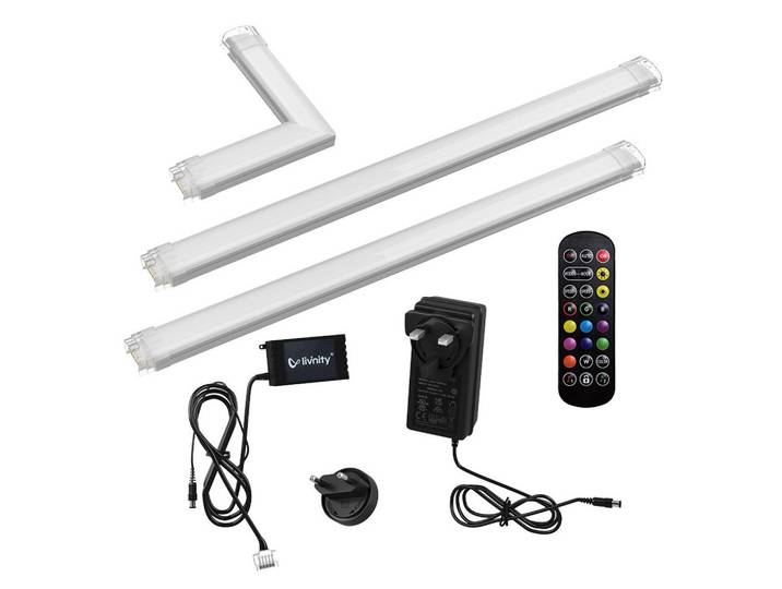 Vicco LED Stripe Weiß 55 cm Starterpaket, Metall, Rechteckig, LED integriert, 55x1.5x57 cm, Lampen & Leuchten, Innenbeleuchtung, Dekoleuchte, LED-Streifen