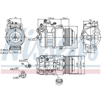 NISSENS Kompressor, Klimaanlage 89574 für ALPINA