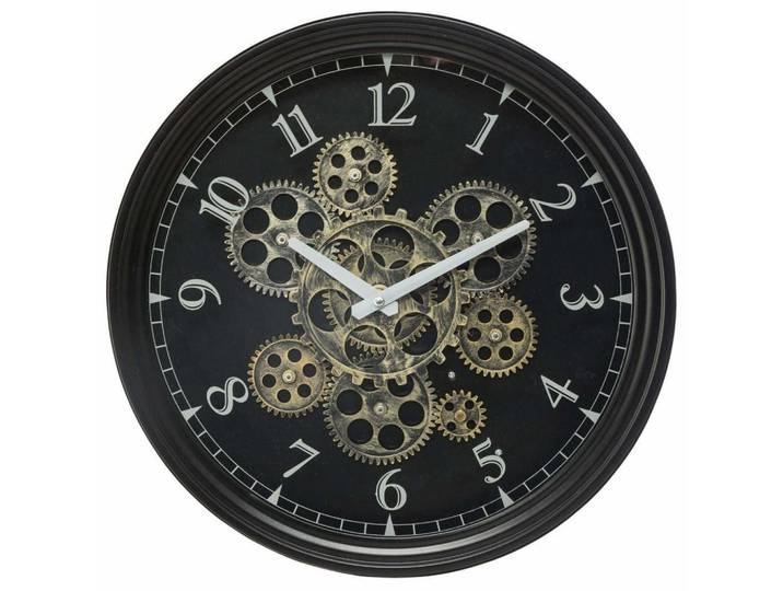 Atmosphera Createur d´interieur Wanduhr 7/37/37 cm, Schwarz, Metall, Rund, 37x37x7 cm, Dekoration, Uhren, Wanduhren