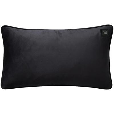 Kabelloses Heizkissen mit Akku (10.000mAh) - Samt Schwarz - Wärmekissen 50x30cm inkl. 2,5m USB-Kabel