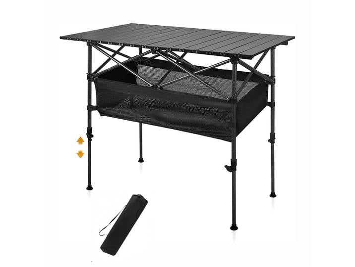 Table pliante de camping, table de pique-nique montée sur un support, table portable pour pique-nique, table de camping légère pour barbecue en plein air