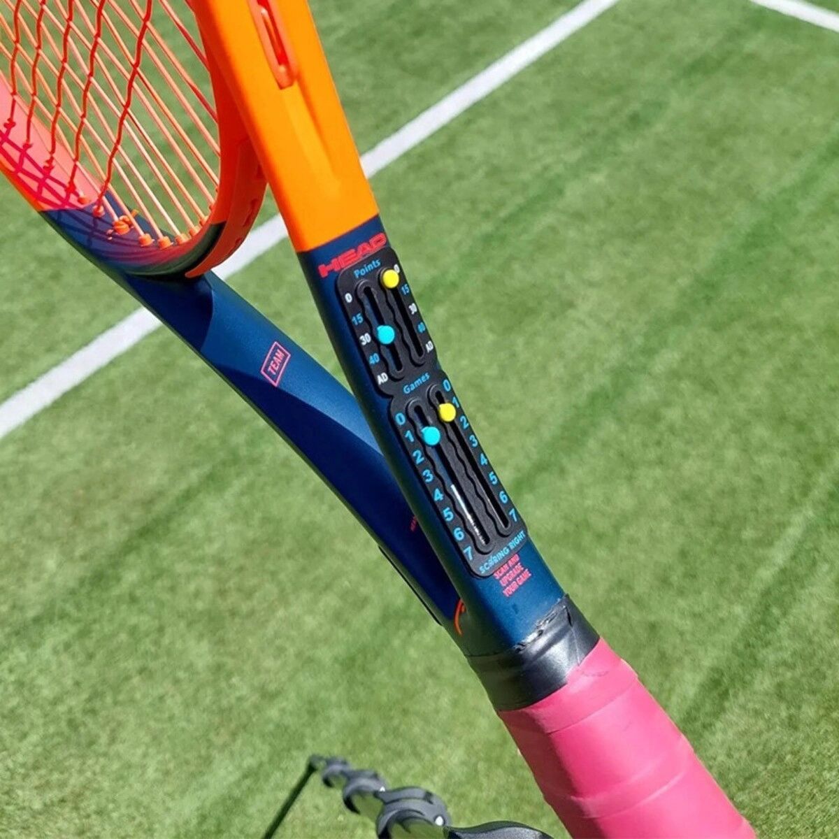 INF Handlicher Tennis-Scorekeeper – tragbarer manueller Tennis-Punktzähler für Training und Amateurspiele, kompatibel mit Schwarz