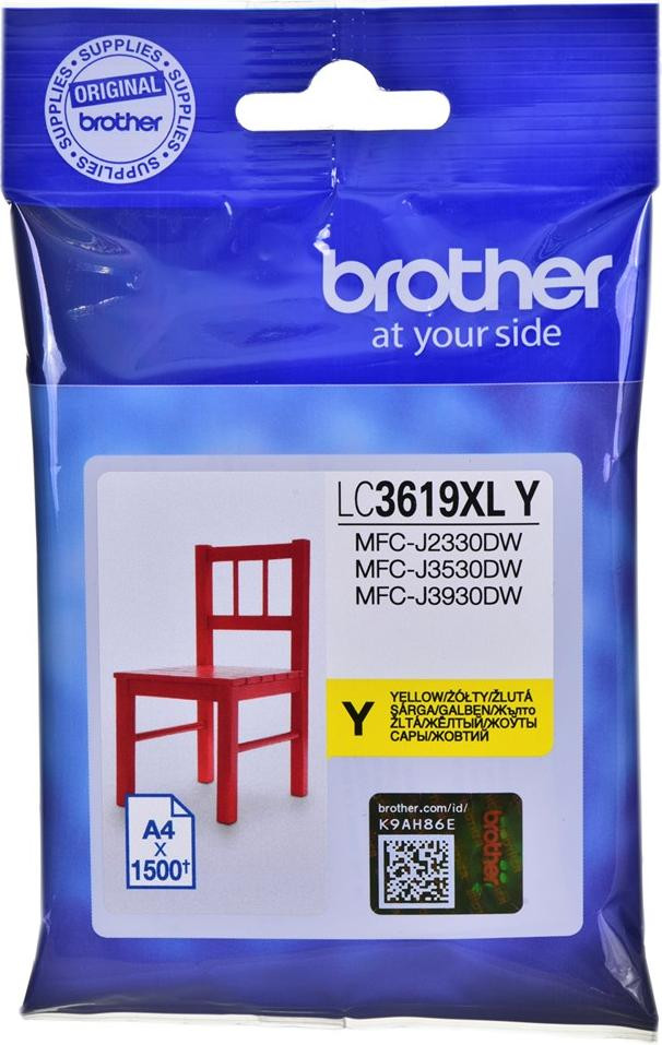 Brother LC-3619XLY origineel printerpatroon, geel, 1 stuk
