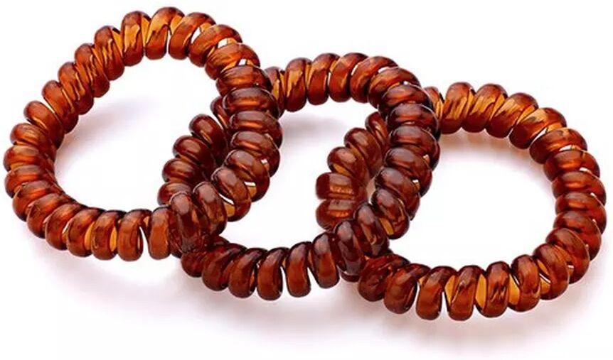 Trisa Haarschmuck - Twister Haargummi, Twister Elastic, 5 Cm, 3 Stk., 3 Stück, Braun