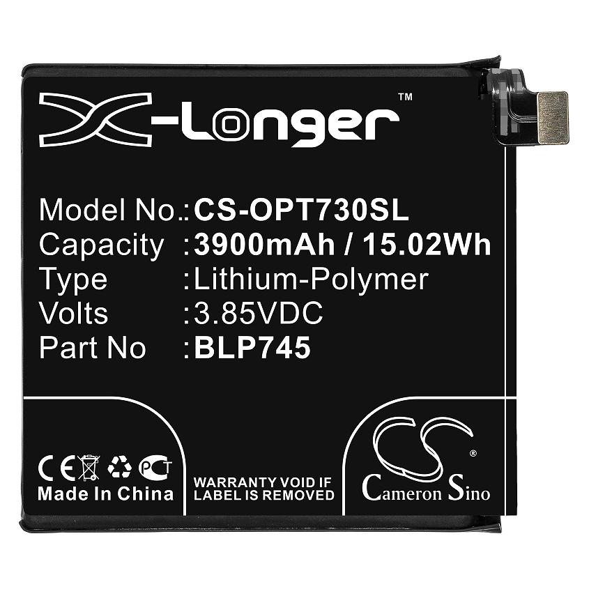 Battery for OnePlus 7T Pro, 3900mAh, 3.85V (CS-OPT730SL)