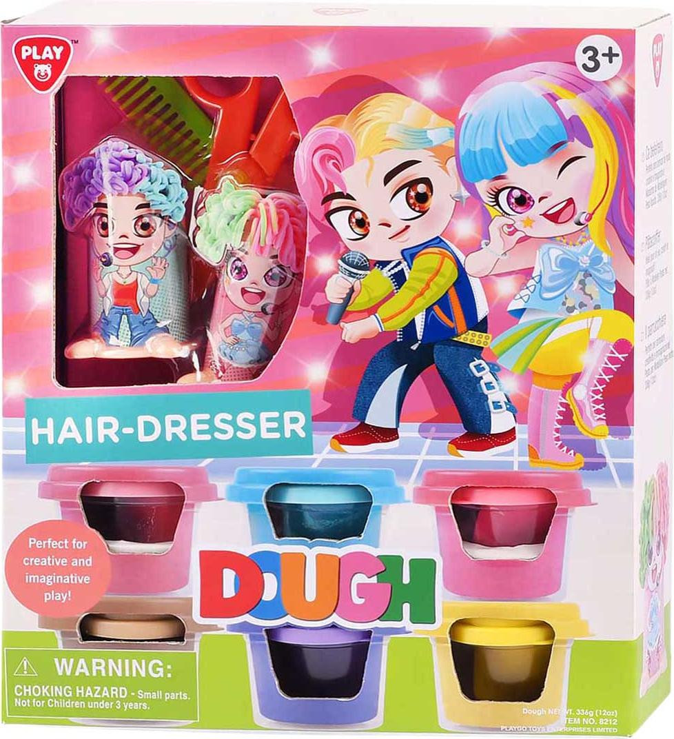 Playgo Kapsalon speelset met klei en 6 potjes