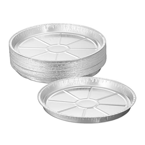 Relaxdays Aluminium Bakvormen Set van 25, Rond, Zilver, H x Ø: 3 x 27,5 cm