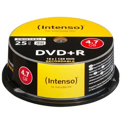 Intenso DVD+R 4,7GB bedr. 25er Spindel