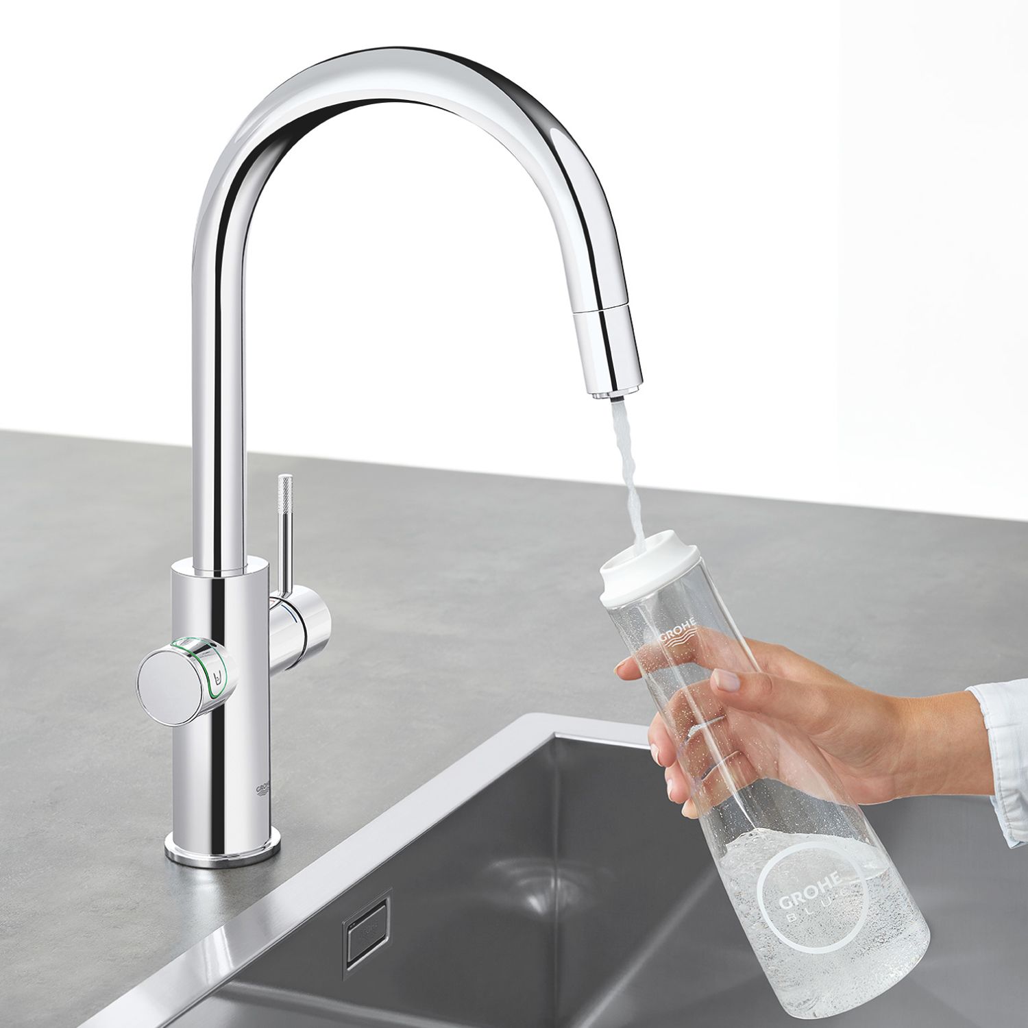 Grohe Blue Home C-Auslauf Starter Kit mit herausziehbarem Auslauf