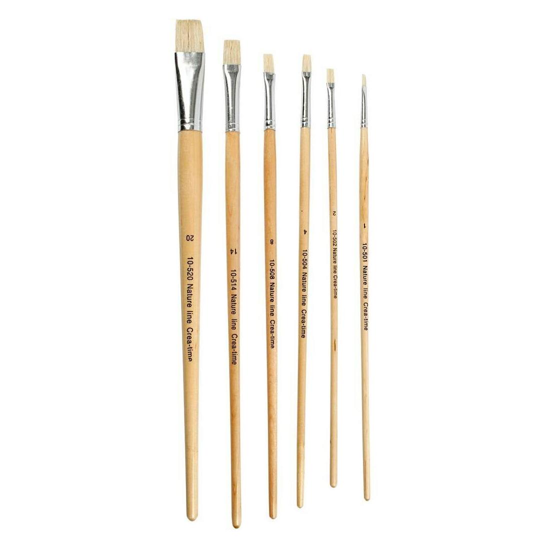 Creativ Company CC Nature Line kwasten lange steel, #1-20 64stuks (5 mm) (10549)