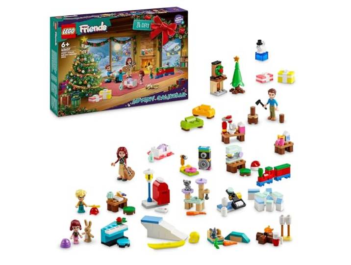 LEGO Friends adventkalender 2024, Aftellen tot Kerst met 5 Personages Poppetjes en 3 Dieren, Speelgoed voor Kinderen, Cadeau voor Meisjes en Jongens vanaf 6 jaar 42637