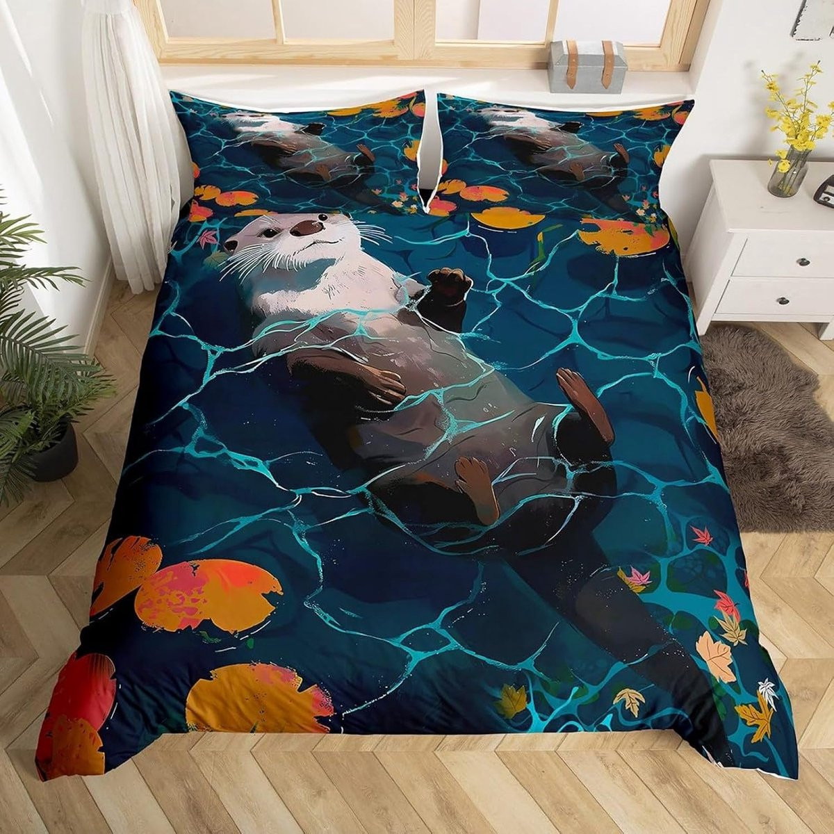 Dekbedovertrek Set Loutre voor volwassenen, 200 x 200 cm
