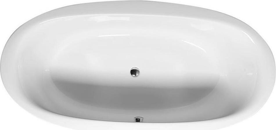 STADIUM Ovale Badewanne 190x95x46cm, weiß