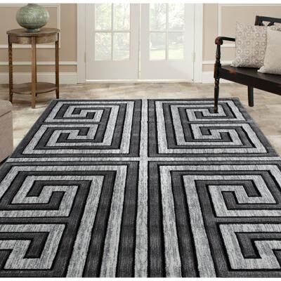 MDA Rugs Orelsi Grey/Ivory Polyester Area Rug