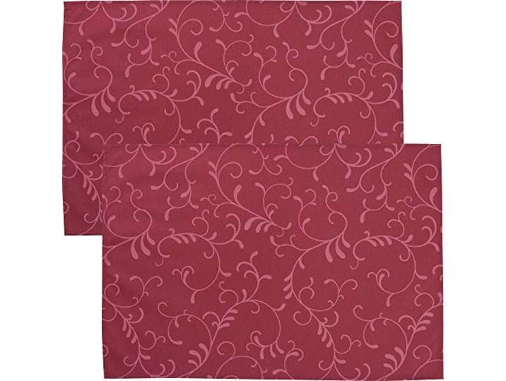 Erwin Müller Tischset Essen 2er-Pack abwaschbar Burgund Größe 35x50 cm
