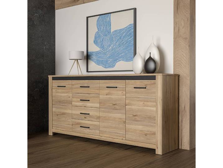 Sideboard 206 cm 206 x 96 x 42cm Braun