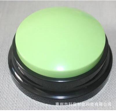 Inspire Curations Recordable Dog Training Button Personalized Talking Buzzer For Pet Communication recording green