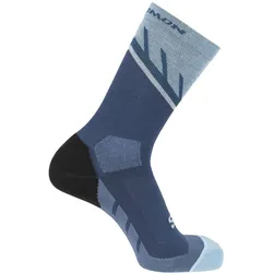 Salomon, Unisex, Sportsocken, Socken Speedcross Crew Poseidon/Tourmaline (39 - 41), Blau