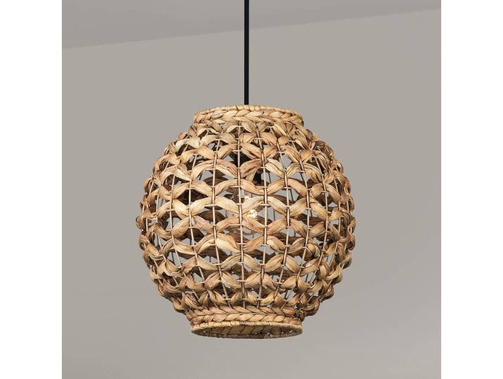 Suspension Griffin type D Ø 31cm Marron/Beige Câble ABS, douille ABS, baldaquin aluminium, boîtier luminaire aluminium Ampoule
