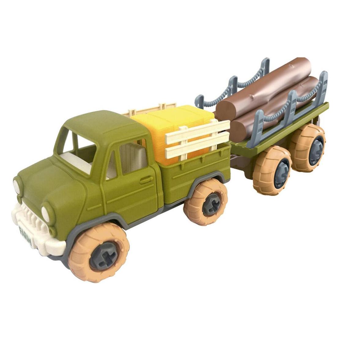 Traktor mit Anhänger, brauner Wagen (61310045)