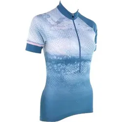 LÖFFLER Damen Trikot W BIKE JERSEY HZ GRUNGE, Größe 42 in Blau Blau