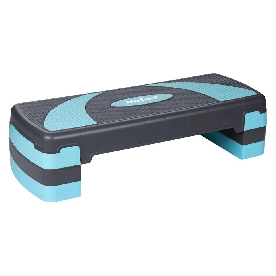 Rebel Aerobic & Fitness Step 3 Stufen grau-blau ACTIVE (RBA-3225-BL)