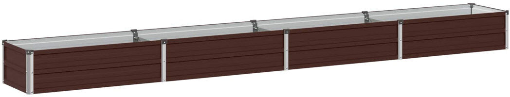 Rio Outdoor Raised Garden Bed Brown 24cm H x 320cm W x 40cm D