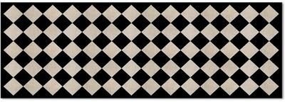 Highland Home Diamonds Deco-Floormat, Decorative Mat, Designer Rug, Waterproof, Low Profile, Eco-Friendly Non Slip, Made in The USA (6' x 2')