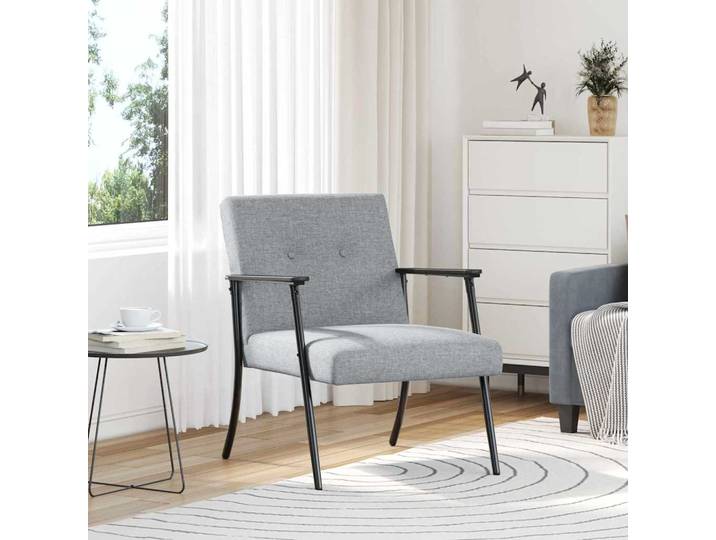 vidaXL Sessel Hellgrau Stoff