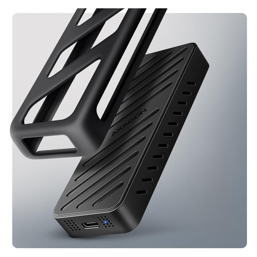 Axagon EEM2-20G NVMe-SSD-Gehäuse, USB-C 3.2, 20 Gbps, 2230 - 2280 - schwarz (M.2) (EEM2-20G)