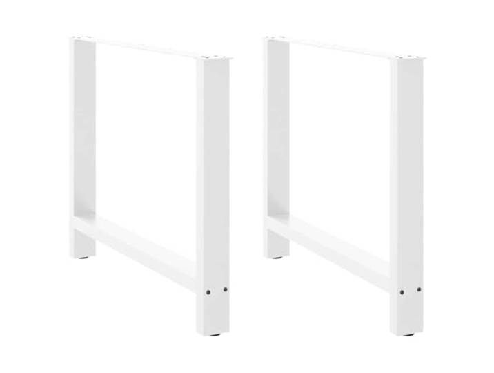 HGDFWRQW Tischbeine Metall 2er Set, 90x(72-73) cm Esstisch Kufen Weiß Ideal für Esszimmer und Büro: Höhenverstellbare Nivellierfüße sorgen für sicheren Stand ohne Bodenschäden.