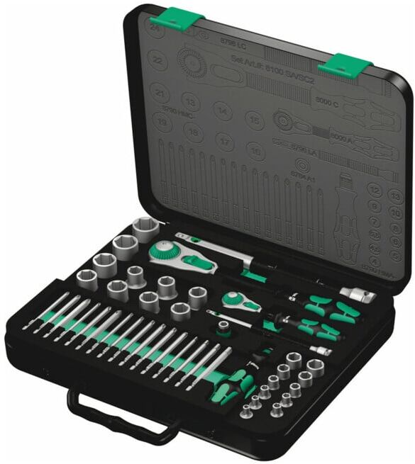 Jeu de clés à douille Wera 8100 SA/SC 2 cyclope 43 pcs (05160785001)