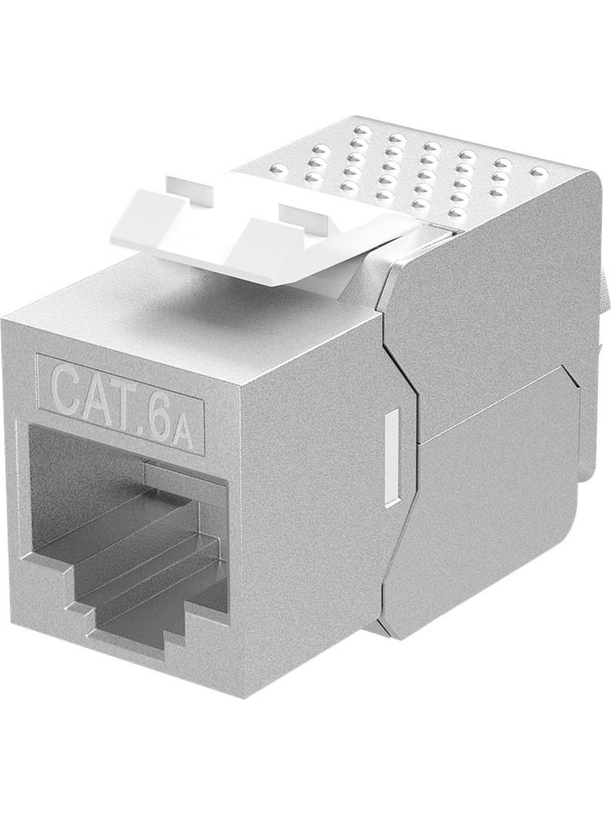 Pro Keystone module RJ45 CAT 6A STP slim-line - Silber - 0cm