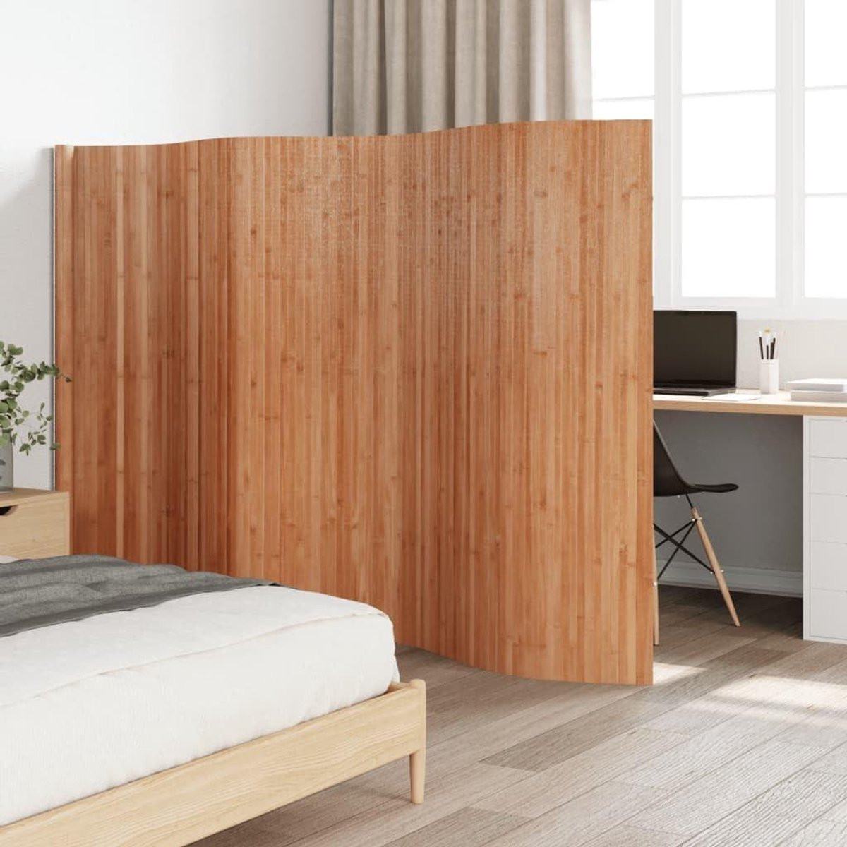 Bamboe Ruimteverdeler Kamerscherm voor Buiten - Natuurlijk - 165 x 400 cm