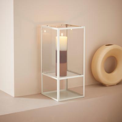 Windlicht "Zhara", braun (caramel), B:20cm H:45cm T:20cm, Glas, Metall, LEGER HOME BY LENA GERCKE, Kerzenhalter, Windlicht, aus Metall und Glas