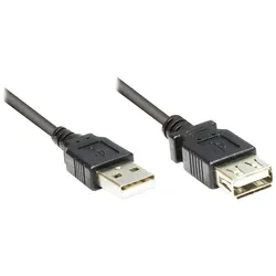 Alcasa 2511-OF01S USB Kabel USB 2.0 0,15 m USB A 0,48 Gbit/s Schwarz