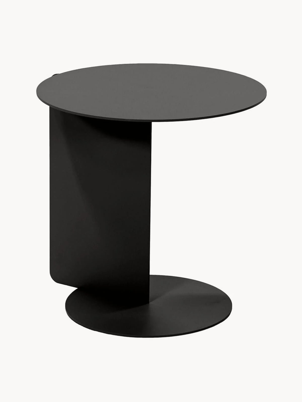 Spinder Design bijzettafel Salsa - Zwart - Ø 40 cm - Staal