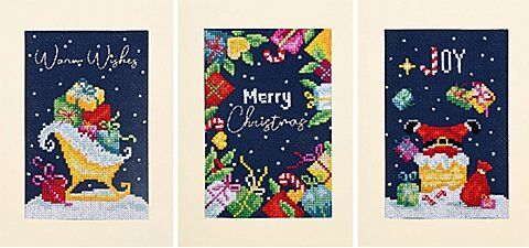 Grußkarten "Christmas Wishes", 3er-Set