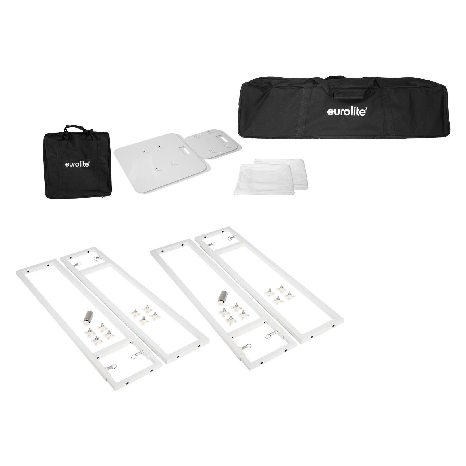 Eurolite 2x Stage Stand variabel inkl. Cover und Tasche, weiss (32000050)