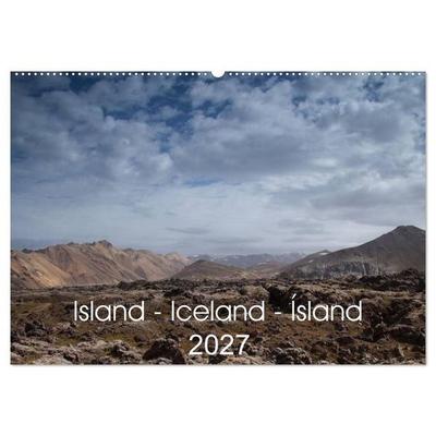 Island - Iceland - Ísland (Wandkalender 2027 DIN A2 quer), CALVENDO Monatskalender