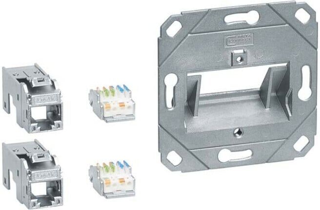 Tehalit Anschluss Modul 2x RJ45 Cat.6a GMKSRJ45C6A2 ; hager (5213682)