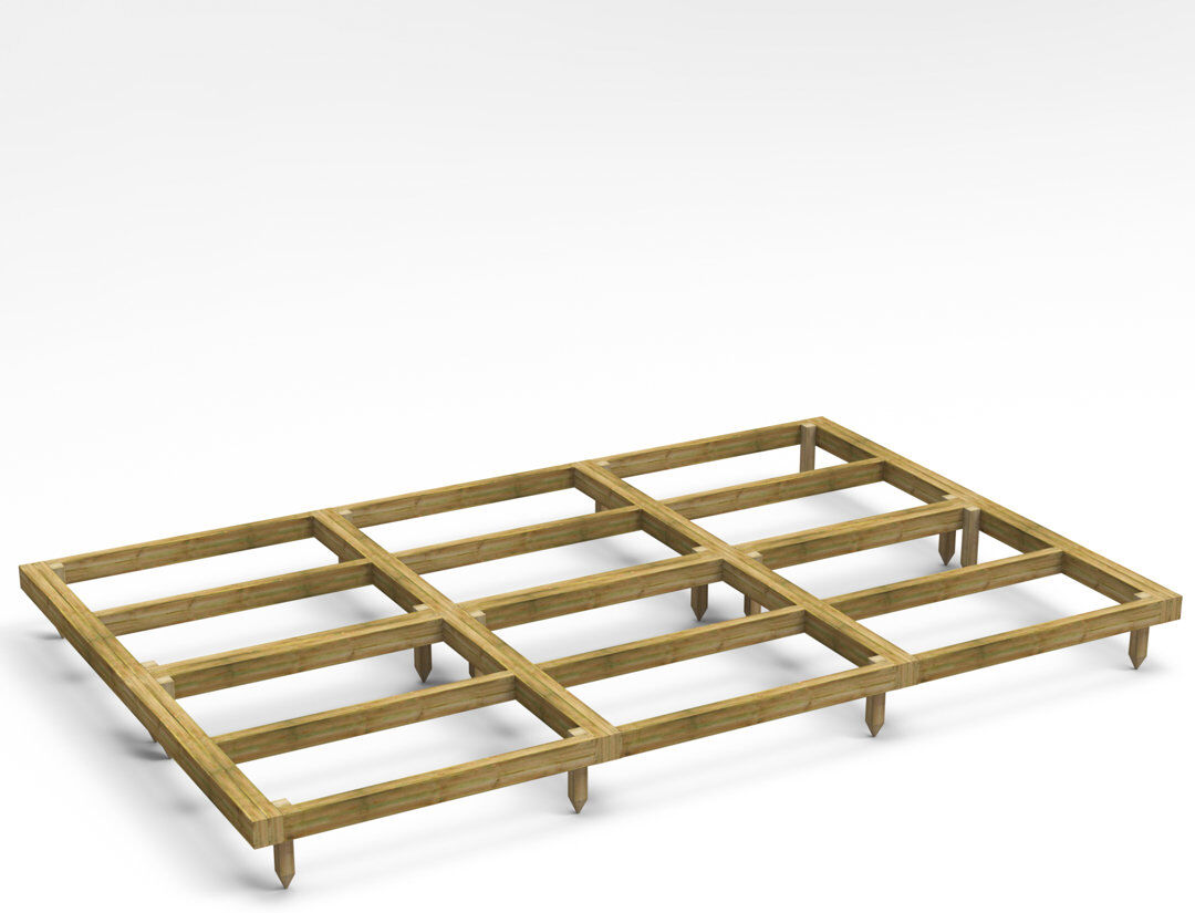 Powersheds 12 x 8ft Pressure Treated Timber Base Kit 10cm H X 238cm W X 365.8cm D