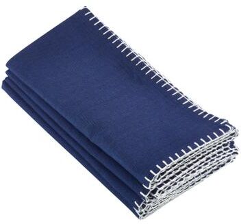 Saro Lifestyle Whip Stitched Design Napkin (Set of 4)