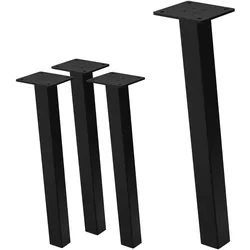 TISCHBEINE 4er Set I-96GRAD-Design H:42 cm Schwarz 4x4 cm