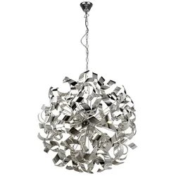 Curls 6Flammiger Pendelleuchte, Metall, Chrom chrom plattiert Baustahl dimmbar