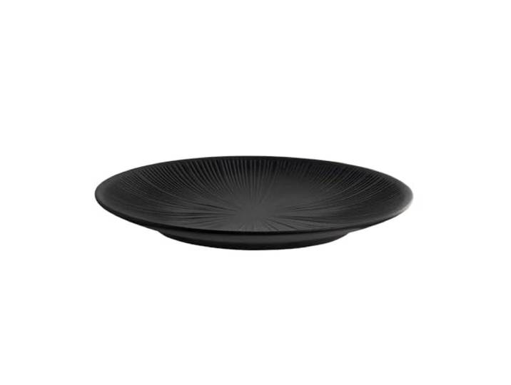 APS 85285 Assiette NERO - Mélamine\, Ø 29 cm\, H : 3 cm\, noir\, empilable\, lavable au lave-vaisselle
