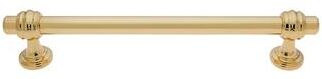"Utopia Alley Athen Pull Handle -Polished Gold Drawer Pull Handle, 6.3"" Center to Center"