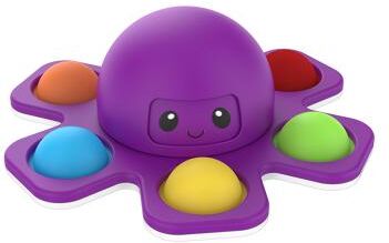 Tiny Tots Teens Trends Face Changing Push Bubble Fidget Spinner, New Anti Stress Toy, Sensory Push Popete Spinner, Stress Relief Fidget Toys purple
