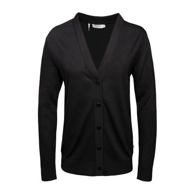 Strickjacke MAERZ MUENCHEN "Maerz Muenchen 128800 Strickjacke Damen Bekleidung", Damen, Gr. 36, schwarz, 67% Lyocell, 33% Baumwolle, Strickjacken Strickjacke