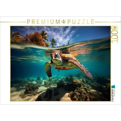 CALVENDO Puzzle Meeresschildkröte | 1000 Teile Lege-Größe 64x48cm Foto-Puzzle für glückliche Stunden